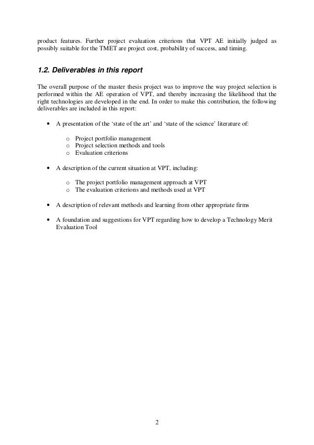 Master thesis project portfolio management byu admission essay
